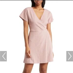 NWT Madewell Women's Pink Short Sleeve A-Line Dress